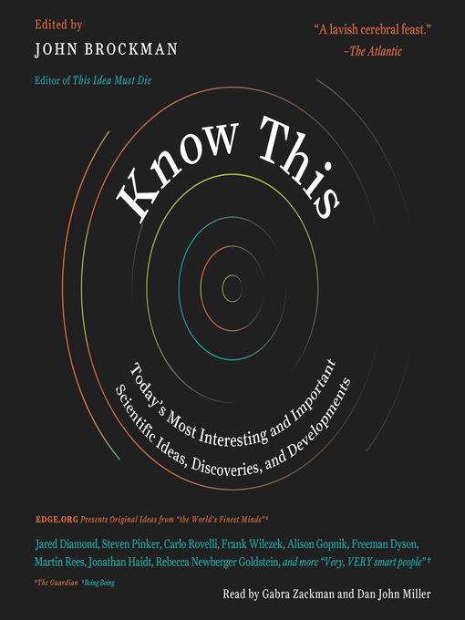 Title details for Know This by John Brockman - Available